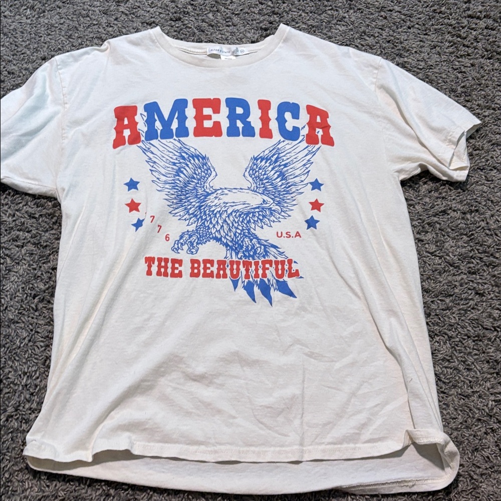 Altar'd State Cream Cotton Tee